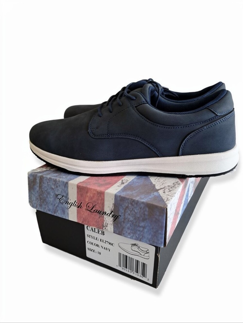 English Laundry Mens Caleb Sneaker Casual Shoes Size 10 Navy NEW